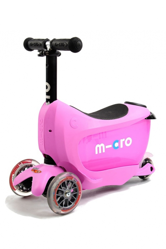 Trotineta Micro Mini2go Deluxe Pink | Cu Scaunel și Depozitare