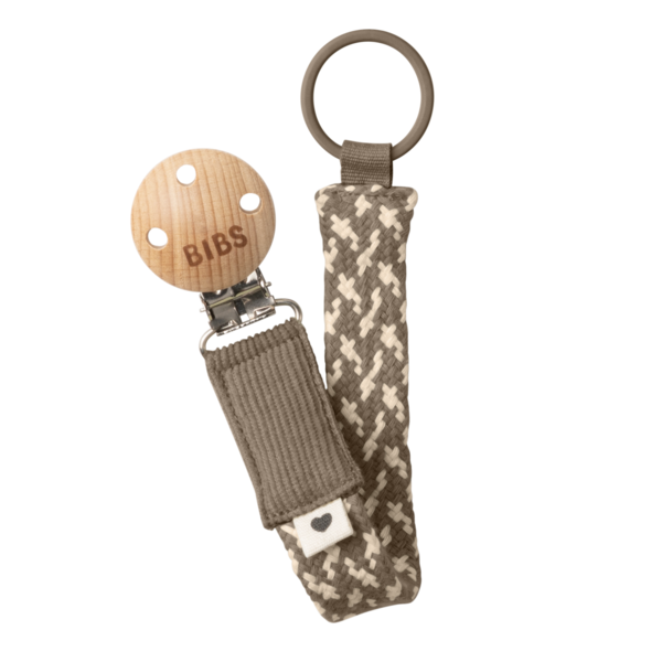 Lănțișor Clip Suzetă Bibs Dark Oak-Vanilla | Organic - imagine 4