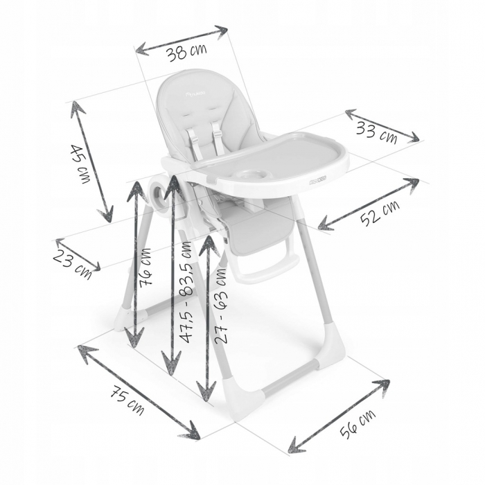 Scaun de masa multifunctional Nukido Belo mov - imagine 8