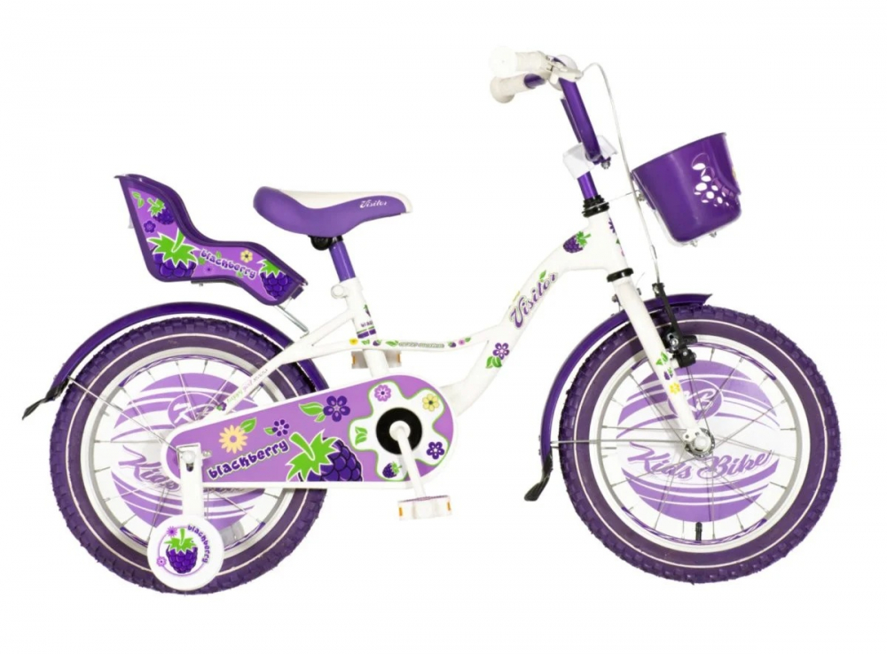 Bicicleta Visitor Mov 16" Copii + Accesorii - imagine 2