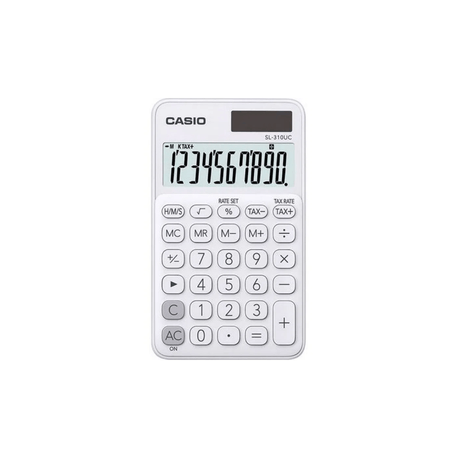 Calculator Portabil Casio SL-310UC Alb, 10 Cifre