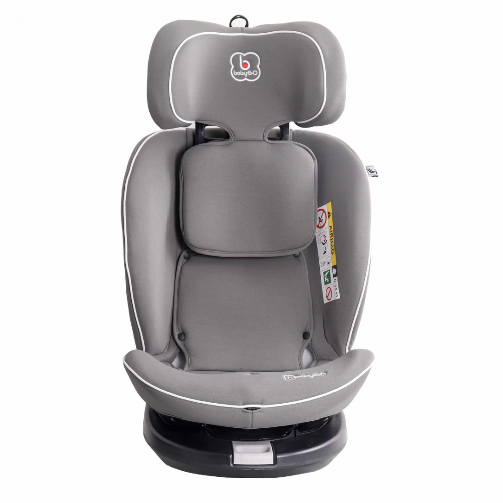 Scaun Auto BabyGo Nova2 R129, 40-150cm, Gri - imagine 3