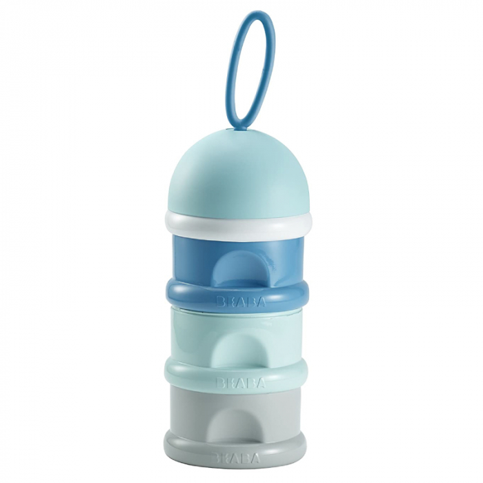 Recipient Lapte Praf Beaba Bleu - 3 Compartimente Etanse