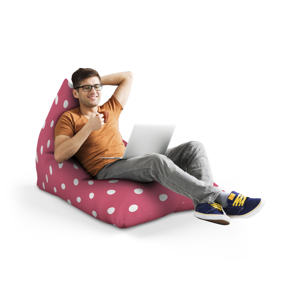 Fotoliu Puf Updeco Lounge Roz cu Buline - imagine 4