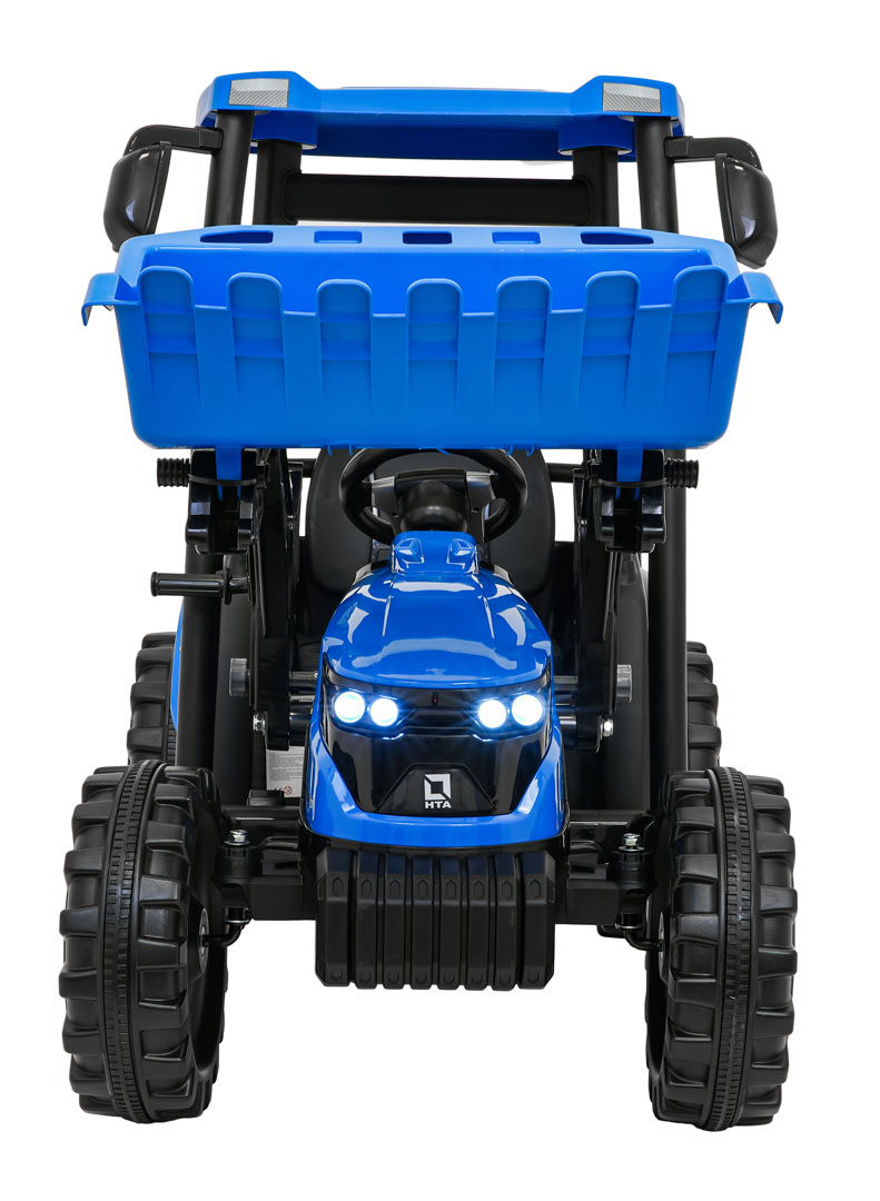 Tractor electric pentru copii Autokids cu remorca si cupa Mega D68 24V 400W, Albastru - Autokids.ro - imagine 4