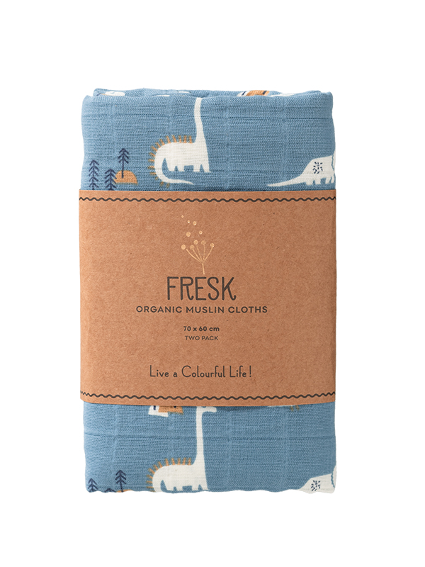 Set 2 museline Fresk Dino 70x60 cm