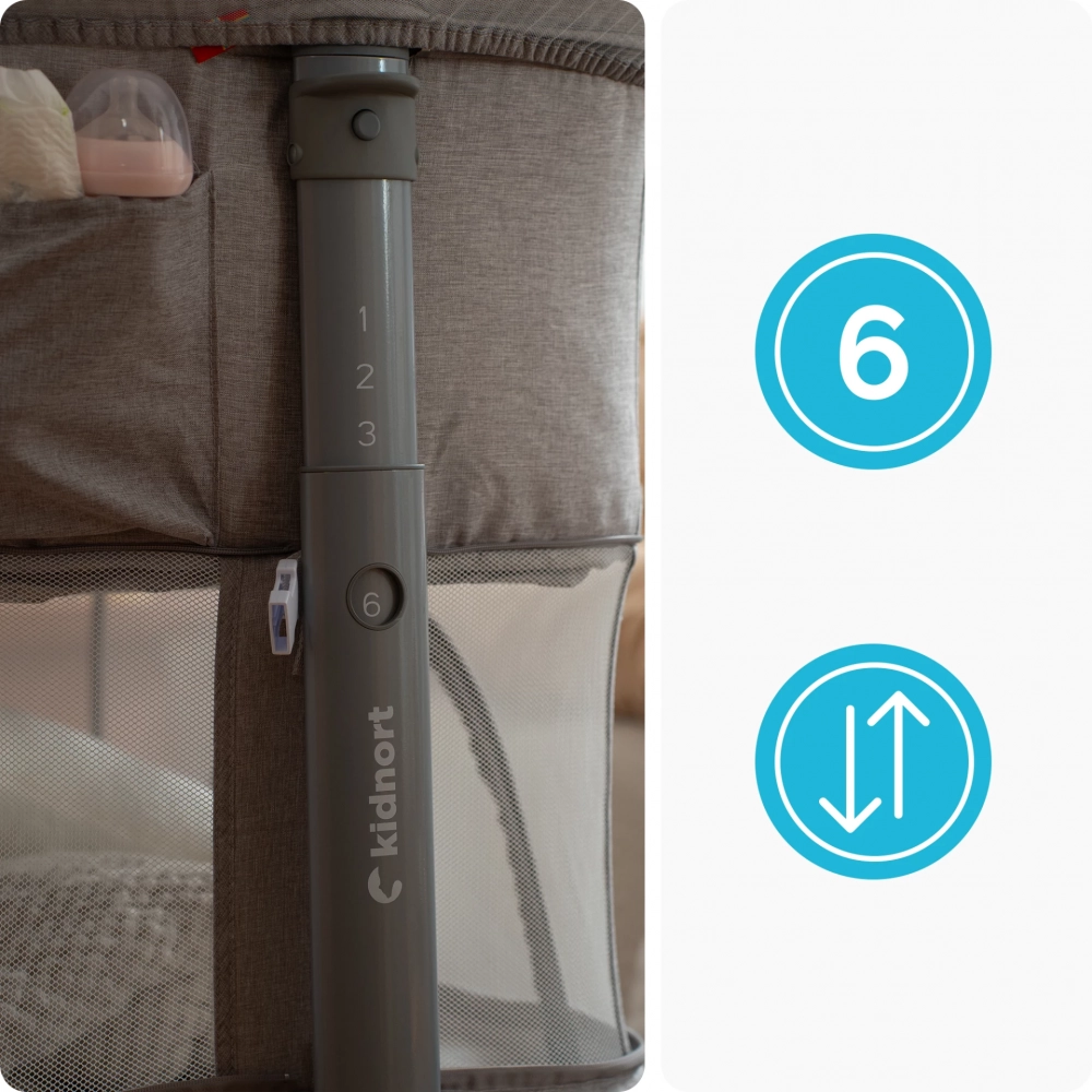 Patut 3-in-1 Kidnort Snackskal II Grey | Co-sleeper - imagine 3