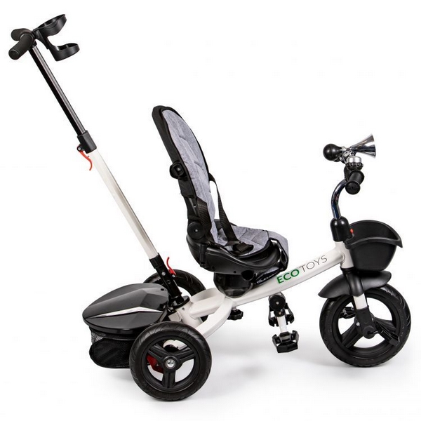 Tricicleta Ecotoys JM-311 Gri, Sezut Reversibil, 12 luni+ - imagine 5