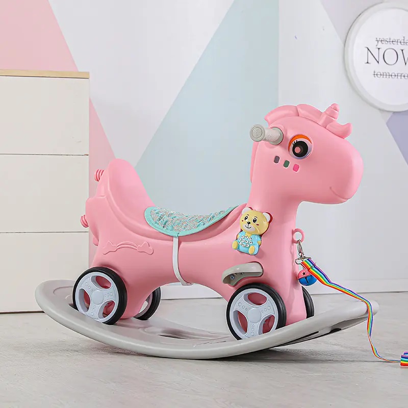 Balansoar 3 in 1 Nichiduta Happy Unicorn Roz - imagine 9