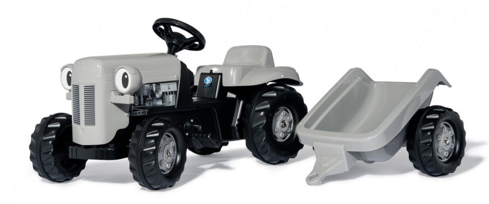 Tractor cu pedale Rolly Kid Little Grey Fergie + Remorcă - imagine 2