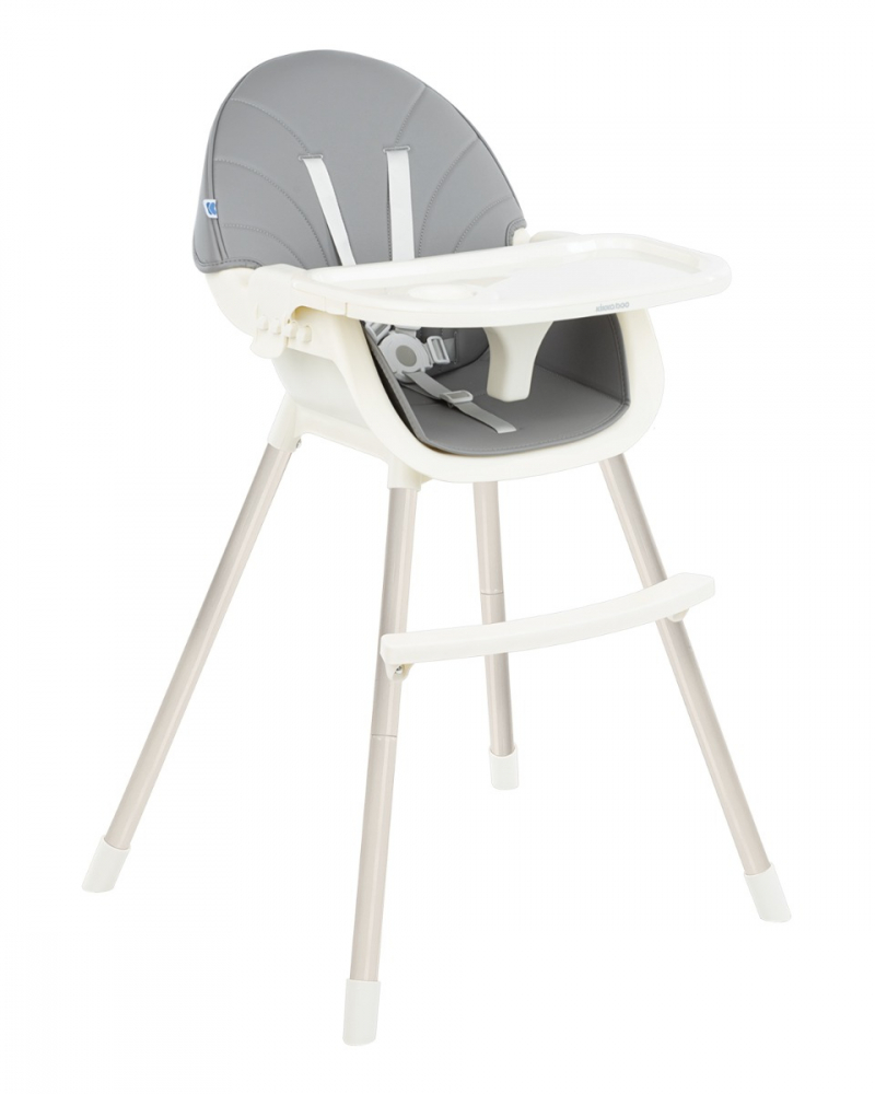 Scaun de masă 2 în 1 KikkaBoo Nutri Steel Grey