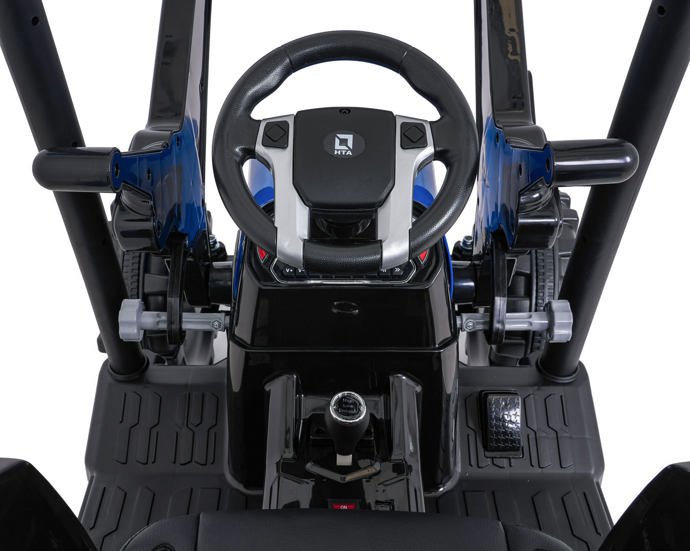 Tractor electric pentru copii Autokids cu remorca si cupa Mega D68 24V 400W, Albastru - Autokids.ro - imagine 8