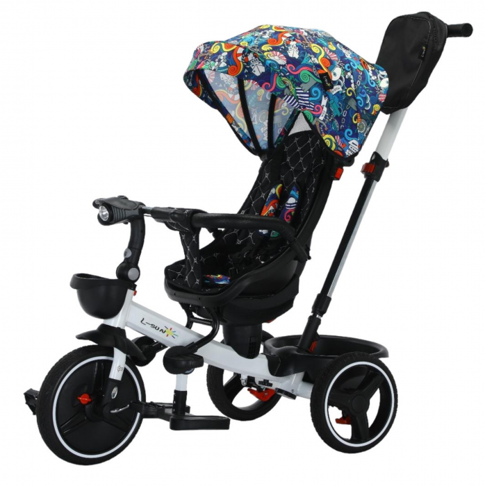 Tricicleta Pliabila L-sun cu Muzica si Scaun Reversibil