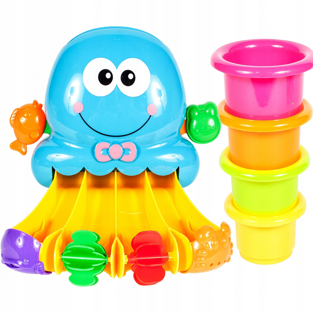 Jucarie Baie Caracatita Malplay 4 Pahare Colorate - imagine 5