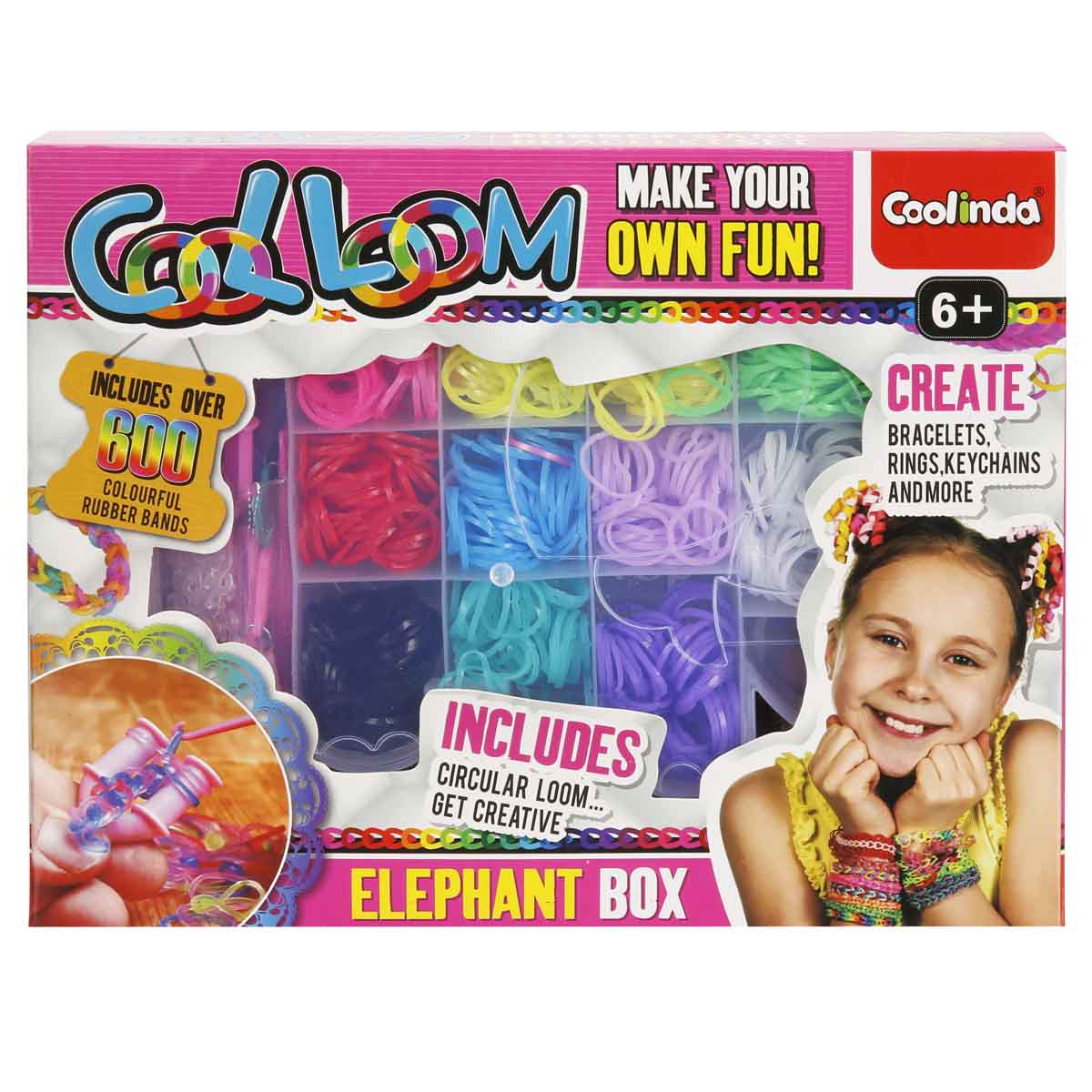 Set Cool Loom Elephant Box Paulinda | Creativitate
