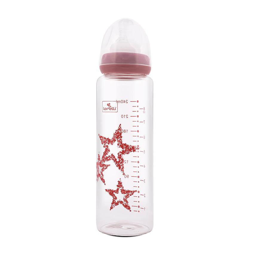 Biberon Lorelli 240ml Pink cu Tetina Anticolici - imagine 3