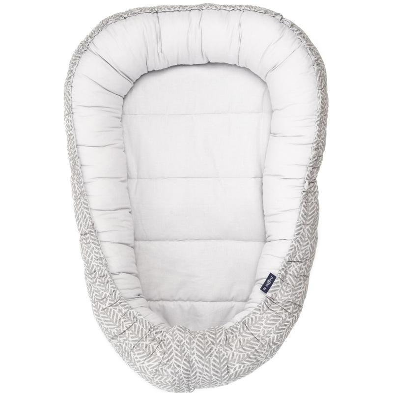 Baby Nest Womar Zaffiro cu 2 Fete, Grey Leaves - imagine 4