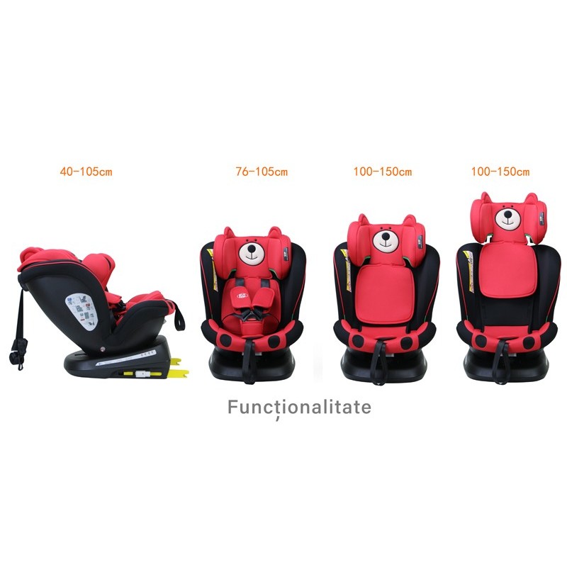Scaun Auto Buf Boof Tweety Rotativ 360° i-Size - imagine 3