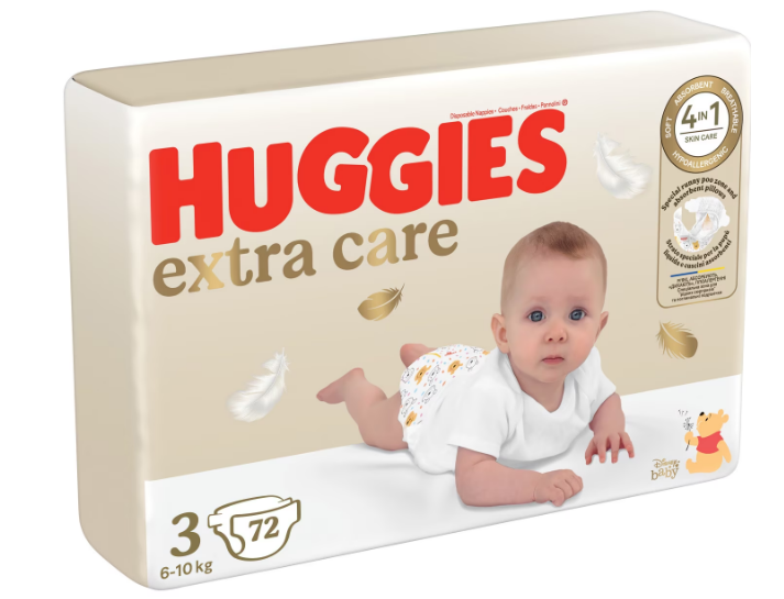 Scutece Huggies Extra Care 3, 6-10 kg, 72 buc - imagine 6