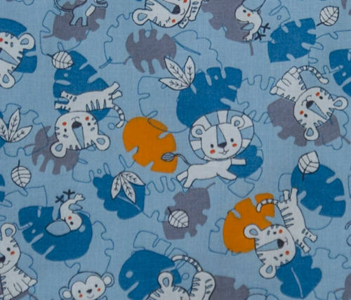 Set protecții pătuț Tiger Jungle, 70x140 cm