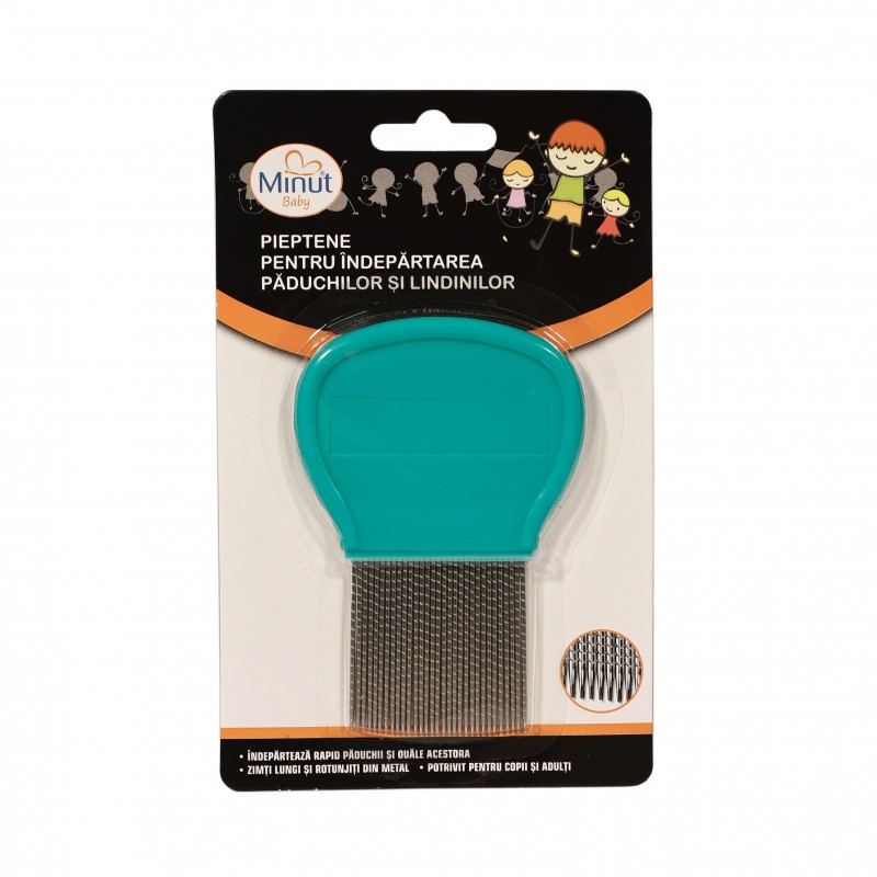 Pieptene indepartare paduchi Minut Baby verde - imagine 2