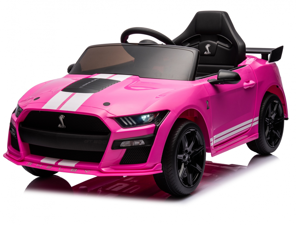 Mașinuță Ford Mustang Electrică Pink cu Telecomandă - imagine 7