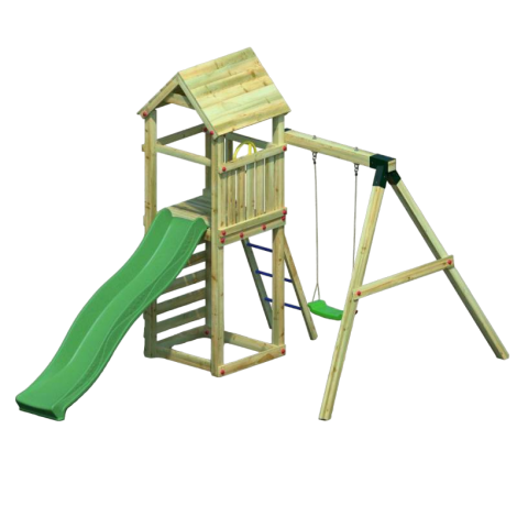 Complex Joacă Lemn Fungoo Gaia - Tobogan 2.2m