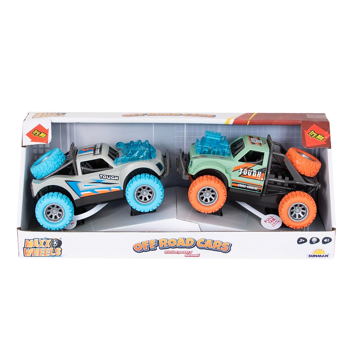 Set 2 Masinute Off Road cu Lumini si Sunete Maxx Wheels