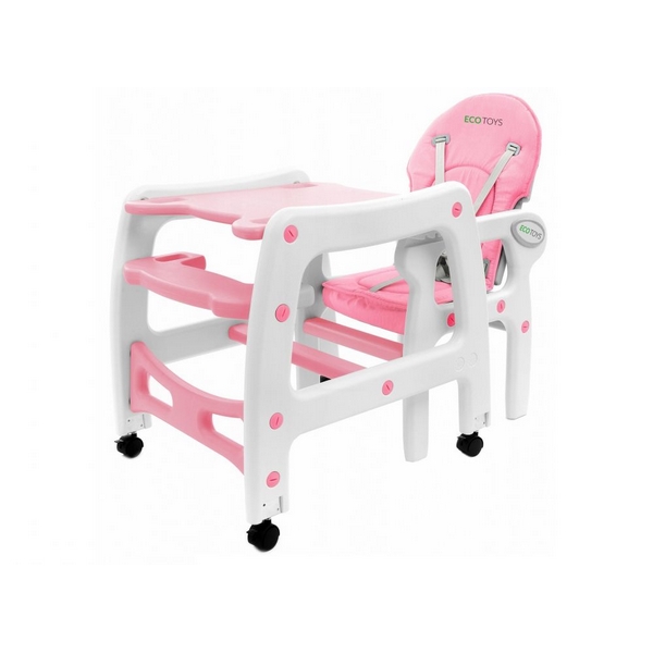 Scaun de Masa 3 în 1 Ecotoys HC-223 Roz - imagine 3