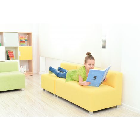 Canapea Flexi Moje Bambino, Galben, Inaltime 35cm - imagine 4