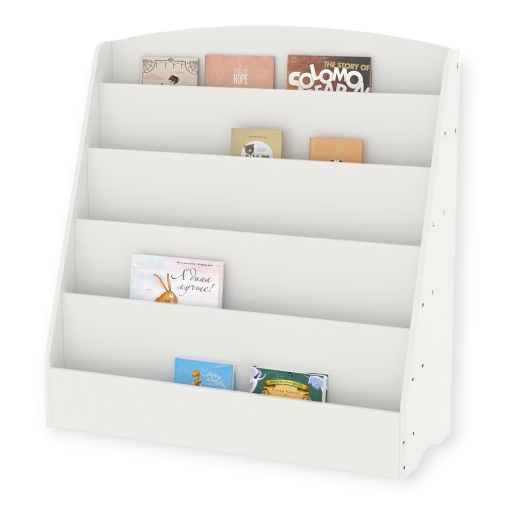 Organizator Cărți Ginger Home Alb, 80x30x80 cm