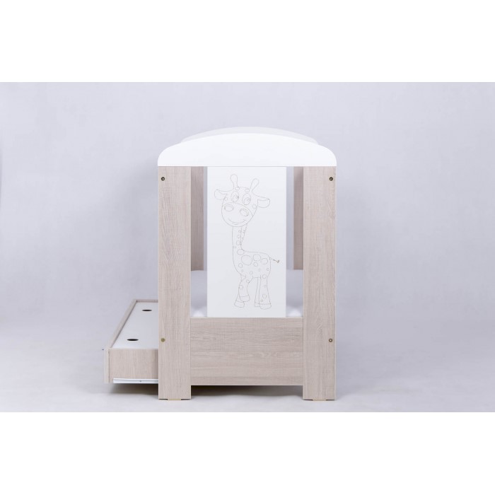 Patut Drewex Giraffe cu Sertar si Saltea Cocos - imagine 4