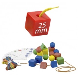Forme geometrice de insirat Miniland, set 100 piese - imagine 8