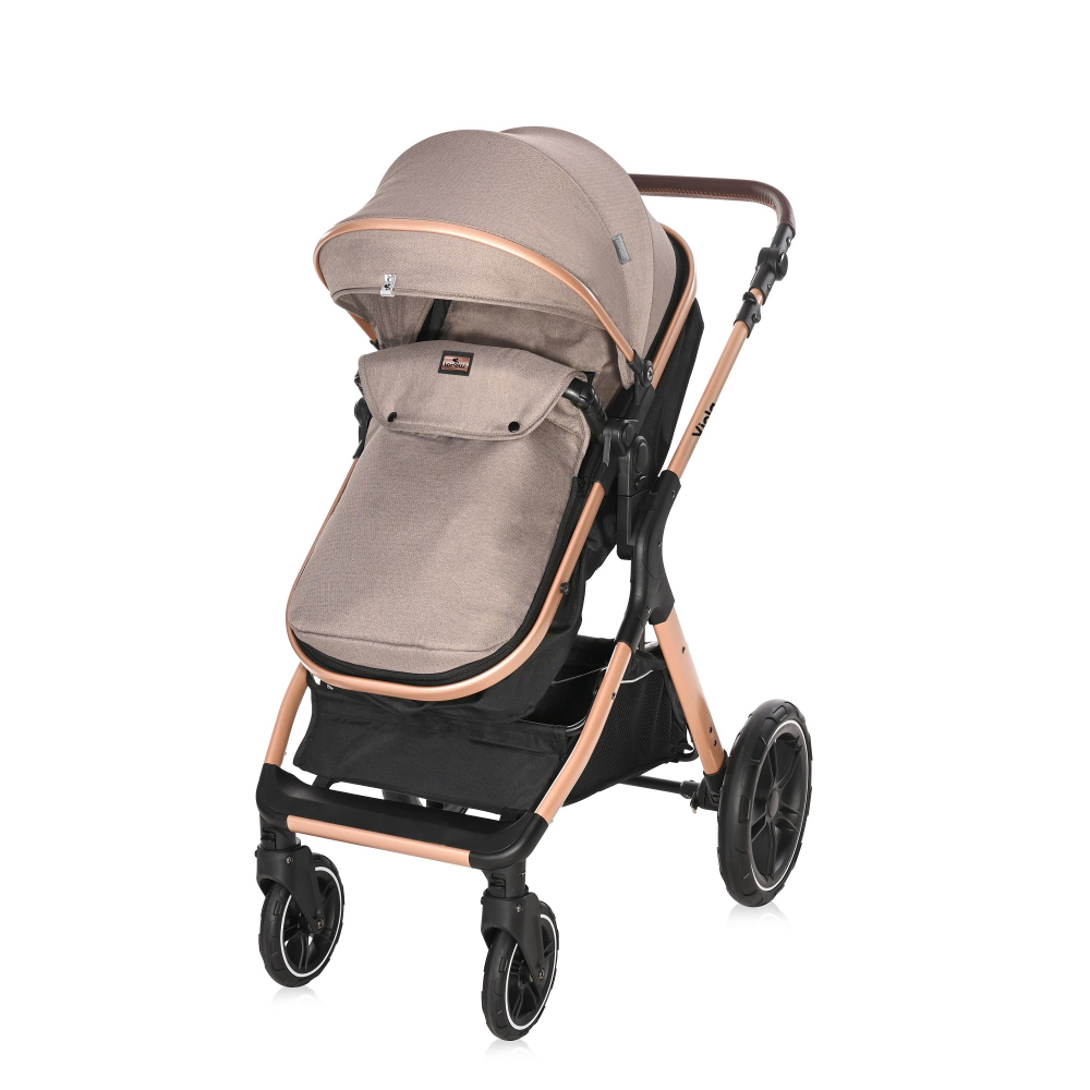 Lorelli Viola Pearl Beige: Carucior Transformabil 3 in 1 - imagine 3