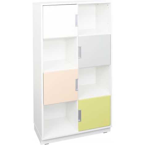 Dulap Quadro XL Moje Bambino, Alb, 8 Compartimente - imagine 9