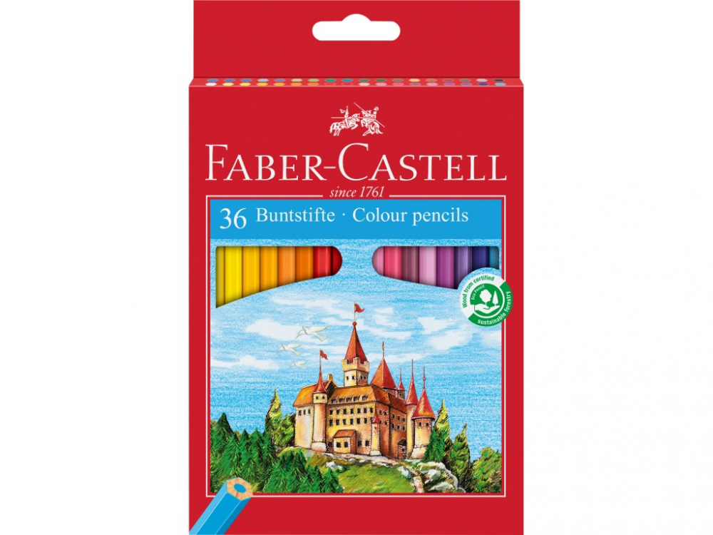 Set 36 Creioane Faber-Castell Hexagonale