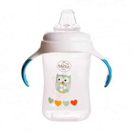 Cana Minut Baby 300ml cu manere silicon verde - imagine 3