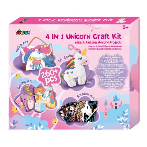 Set creativ 4 în 1 Unicorni Avenir | Arta & Joc