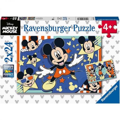 Puzzle Mickey 2x24 Piese - Ravensburger Calitate - imagine 2