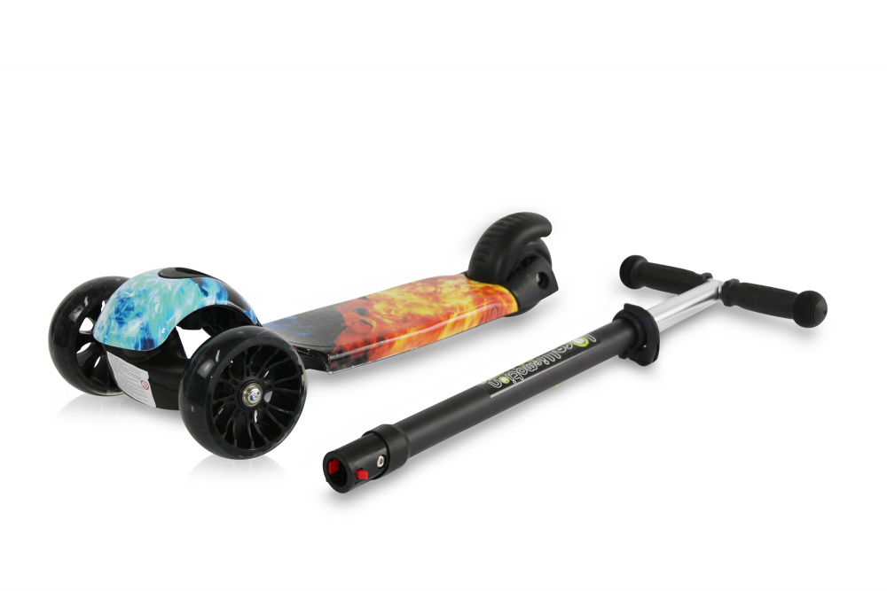 Trotineta Lorelli Draxter Red Flame cu LED - imagine 5