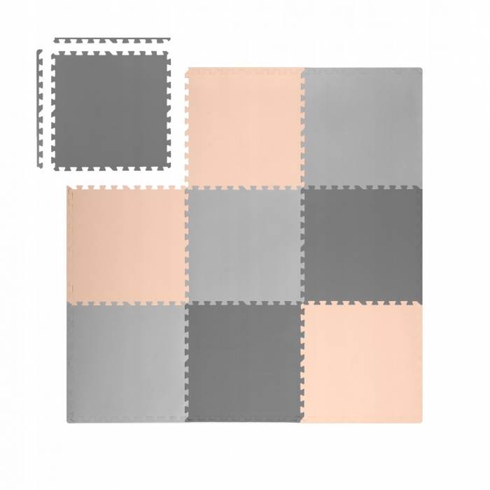 Saltea de joaca Ricokids 180x180 cm Gri cu Bej - imagine 3