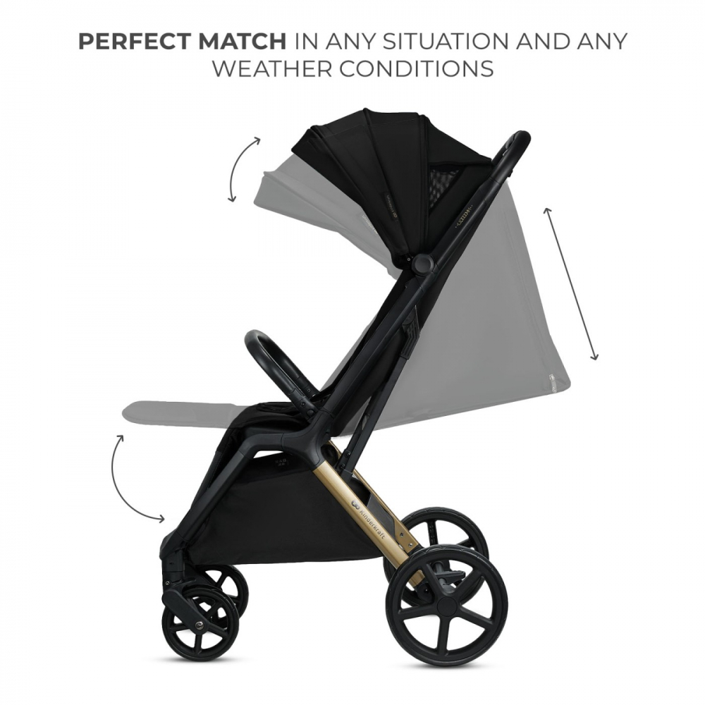 Carucior Kinderkraft Loom Ink Black cu Pliere Automata - imagine 5