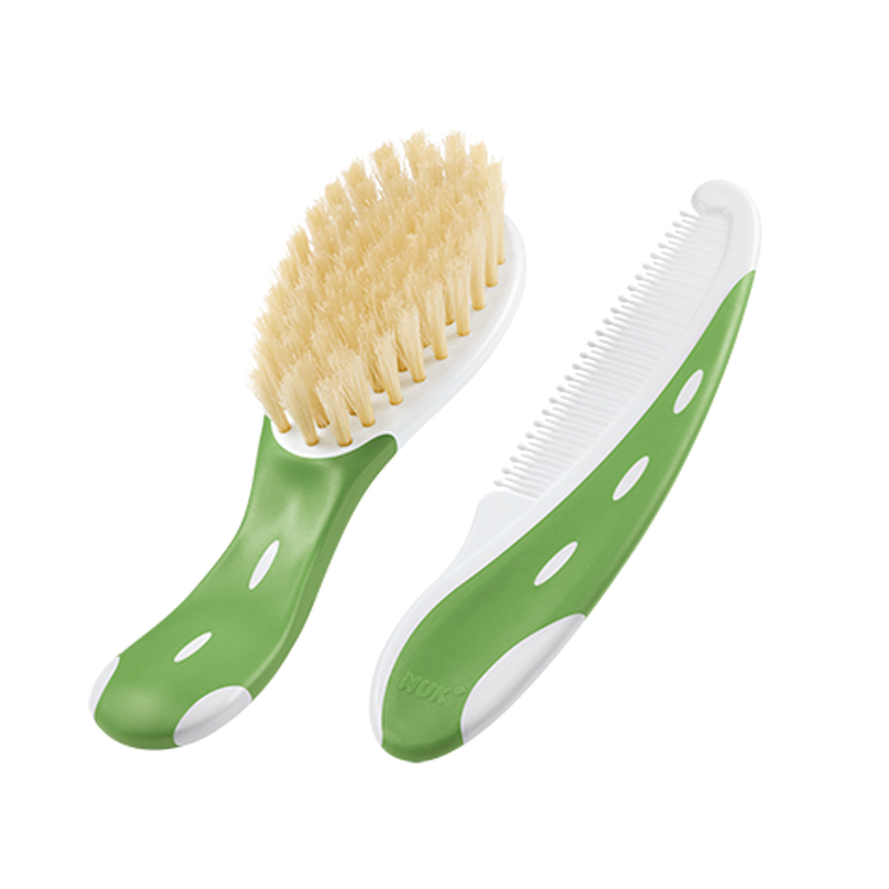 Set NUK Perie Păr Natural și Pieptăn Verde - imagine 2