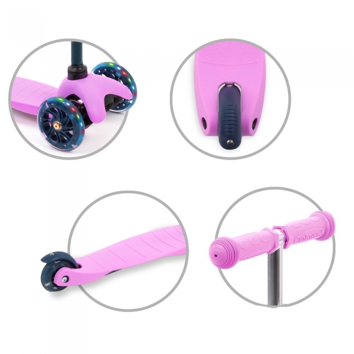 Trotineta Kidwell Uno Violet, LED, 3 ani+ - imagine 6