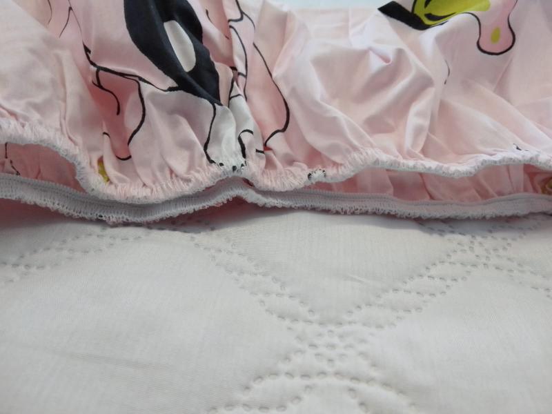 Cearceaf Mykids Bumbac Roz 140x70 cm cu Elastic