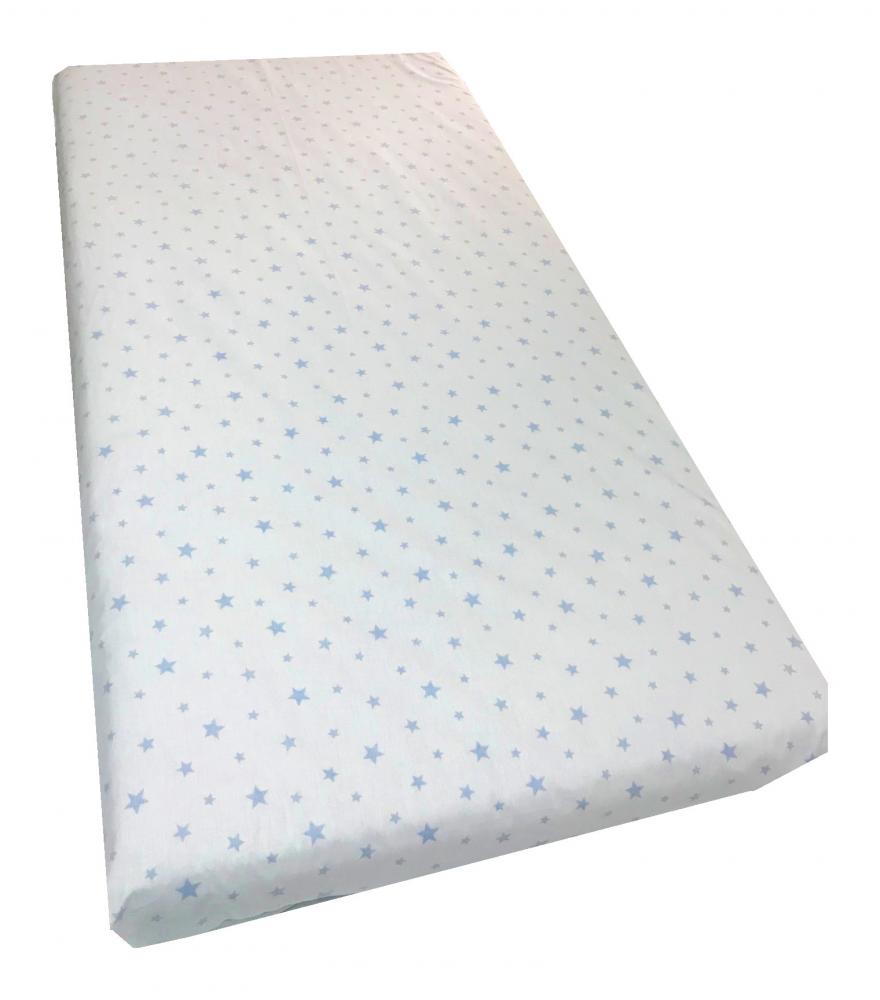 Cearsaf elastic 120x60 cm Stelute pe Alb Deseda