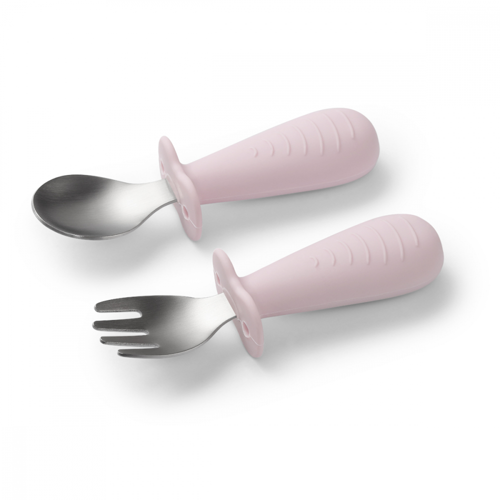 Set Tacamuri Copii Babyono Roz, Inox - imagine 6