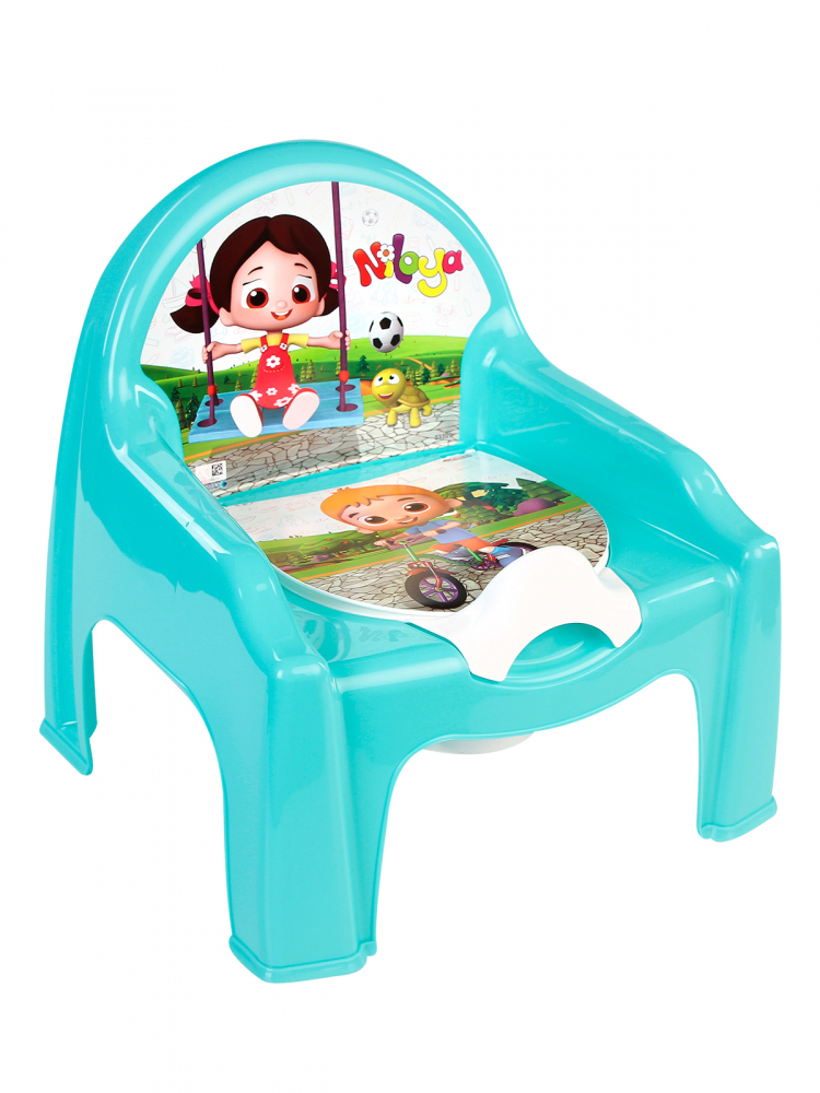 Olita Tip Scaunel Turcoaz cu Capac - Dede - imagine 2