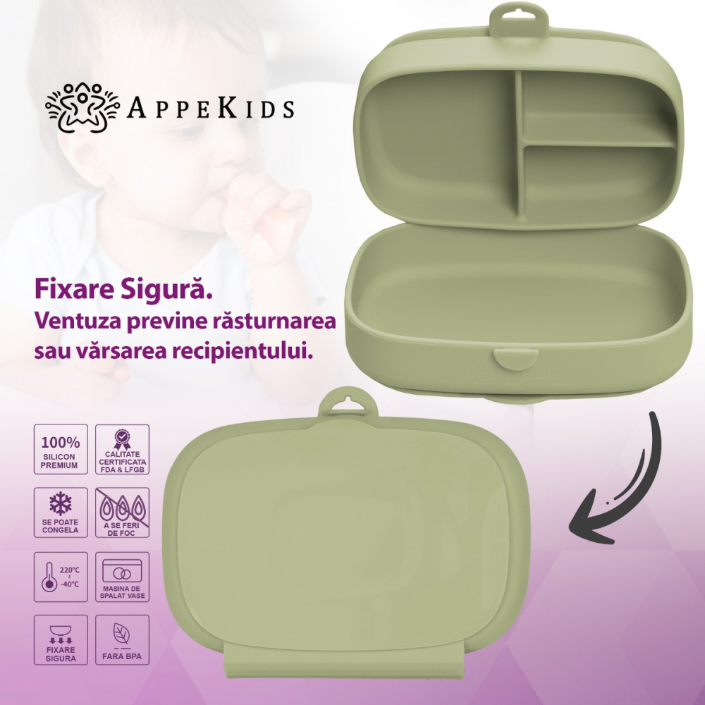 Caserola cu Ventuza AppeKids Antimurdarie - imagine 2