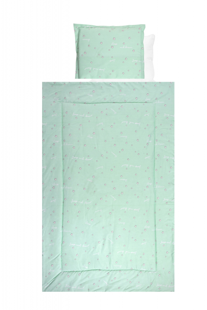 Set Lenjerie Pat 4 Piese Bumbac Ranforce Friends Green